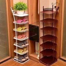 Buy Dustproof 7 Tier Bronze Metal Wire Shoe Rack at wholesale prices