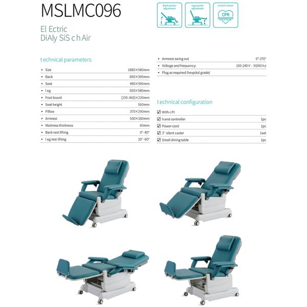 Electric Adjustable Hospital Medical Patient Donation Drawing Manufacturer Cheap Blood Collection Donor Dialysis Chair