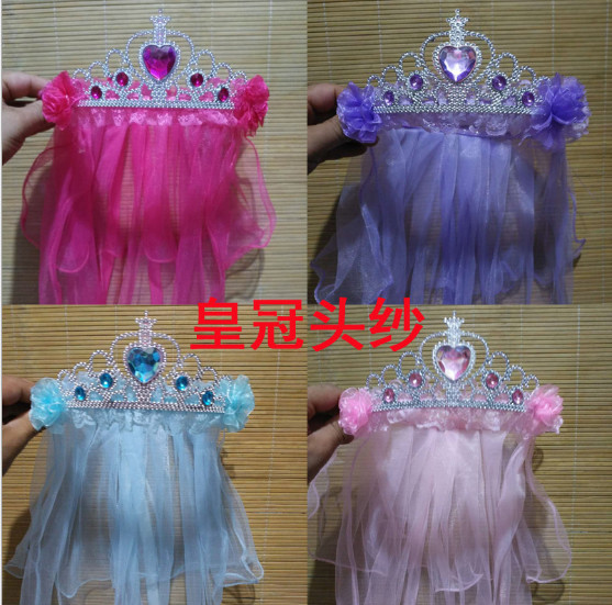 Children's crown veil garland, Korean bridal headdress, shawl wedding bridal hat, hot toys wholesale