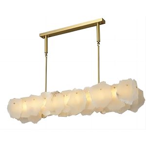 LED Modern Rectangle Luxury Pendant Light Fixtures 15 - 20m2