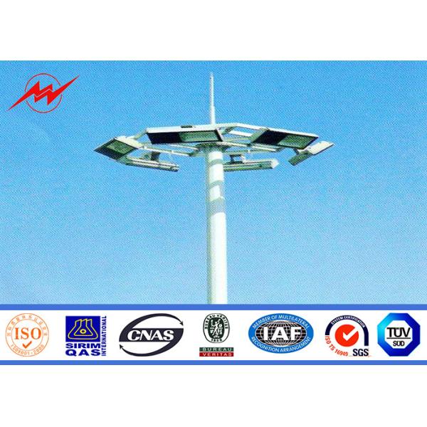 Buy Professional 25m 8 Sides Galvanized Steel Outdoor Square Light Pole 10  KV ~550 KV at wholesale prices