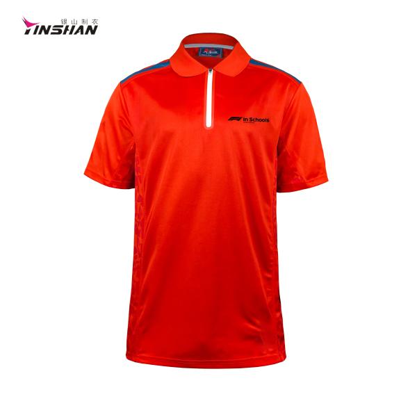 Polyester Breathable Racing Sportswear Custom Logo Short Sleeve F1 Polo T-Shirt for Men