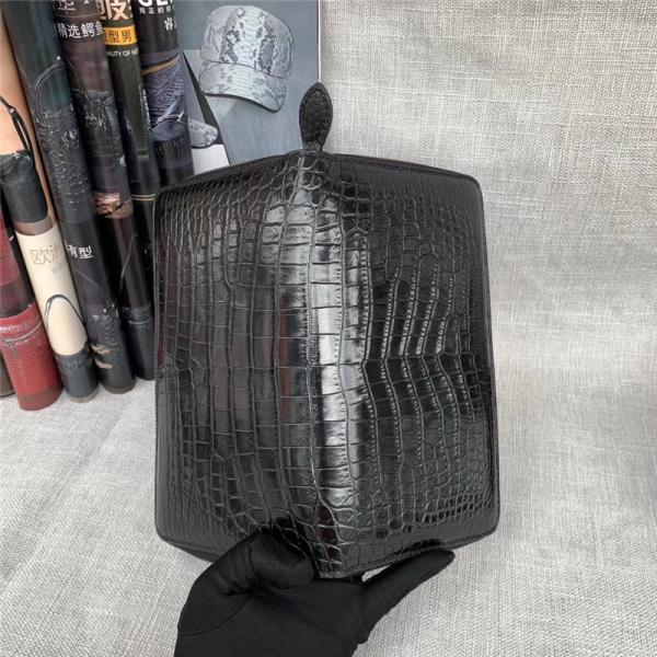 Genuine Real True Crocodile Belly Skin Male Clutch Purse Men's Long Wallet Authentic Alligator Leather Large Card Holder