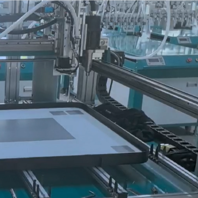 Smart Mirror Base Gluing by Glue Dispensing Robot Automated Precision