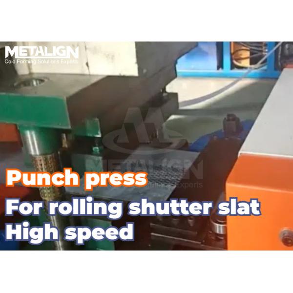 Servo Feeding Punching Shutter Door Roll Forming Machine For Perforated Shutter