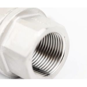 2PC Threaded Manual Ball Valve Stainless Steel Bidirectional Flow Direction