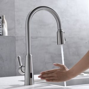 China SUS304 Stainless Steel Motion Sensor Kitchen Sink Faucet on sale