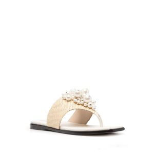 Lightweight Rhinestone Womens Soft Bottom Slippers Woven Fabric Upper