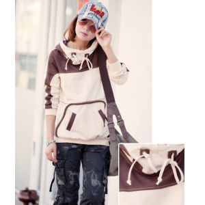 Ladies Hooded Sweatshirts , Custom With Two Pokets Waterproof