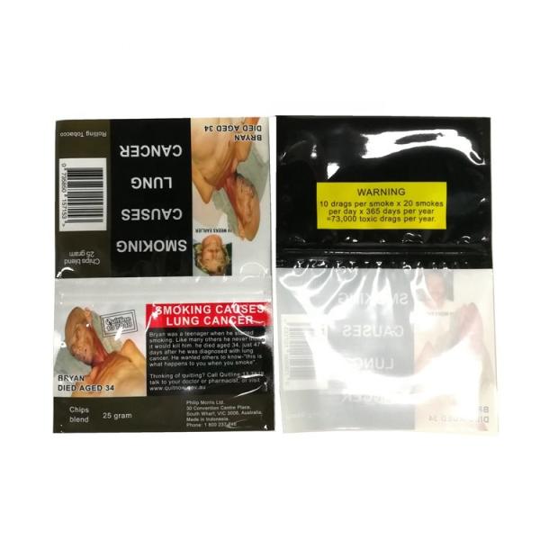 Custom Printed k Cigar Leaf Packaging Tobacco Pouch Bag