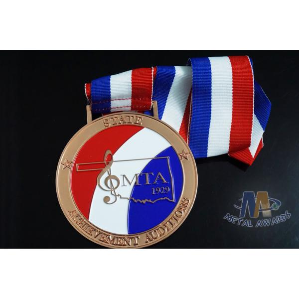 Buy Musical Notation Sports Events American Metal Award Medals Soft Enamel Fillled With Copper Plating at wholesale prices