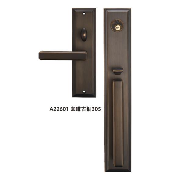 Villa Interior American Door Handles 68.6mm 444.5mm Brass Dummy Door Handle