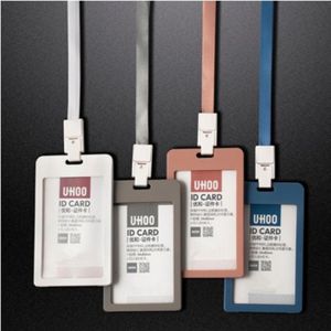 Silicone ID Name Badge Card Case Protector With Retractable Cord and Breakaway