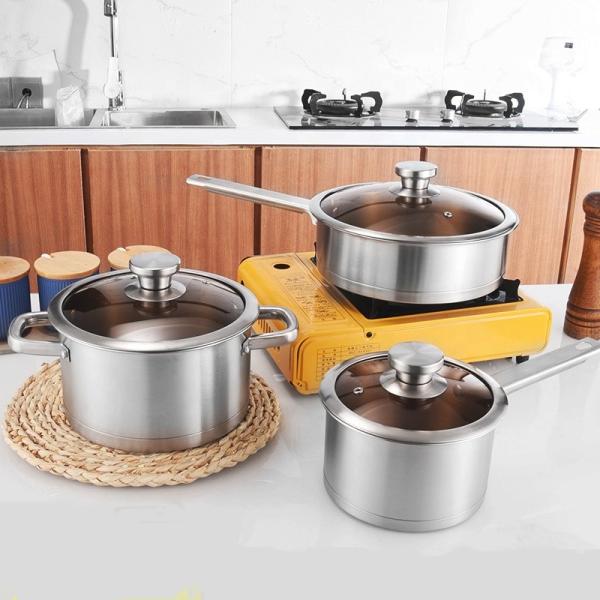 Amazon Top Seller Multipurpose 6PCS Pot Stainless Steel Frying Pan Cookware Sets
