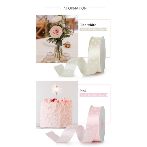 Ribbon Pure Colors Double Faced Softly Smooth Customized Printed Logo Ribbon Satin Tape