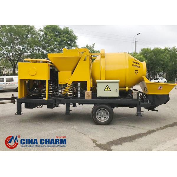 Easy Operate Diesel Concrete Mixer Pump , JBS40R 40m3/H Cement Mixer And Pump