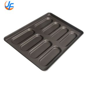 RK Bakeware China Foodservice Commercial Slicone Glazed Hot Dog Bun Pan For