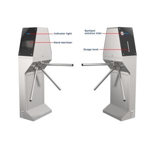 Security Tripod Waist High Turnstile Alcohol Based Hand Disinfection