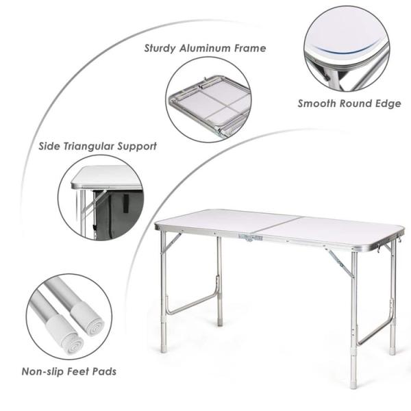 Convenient Outdoor Garden Patio Party Event Camping Table with Storage Compartment