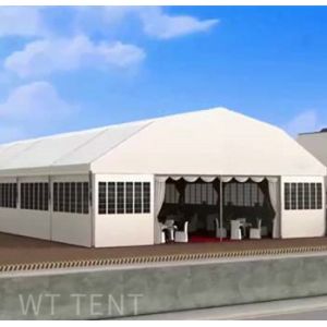 Industrial Outside Polygon Tent Glass Wall In Span Size 10m To 35m