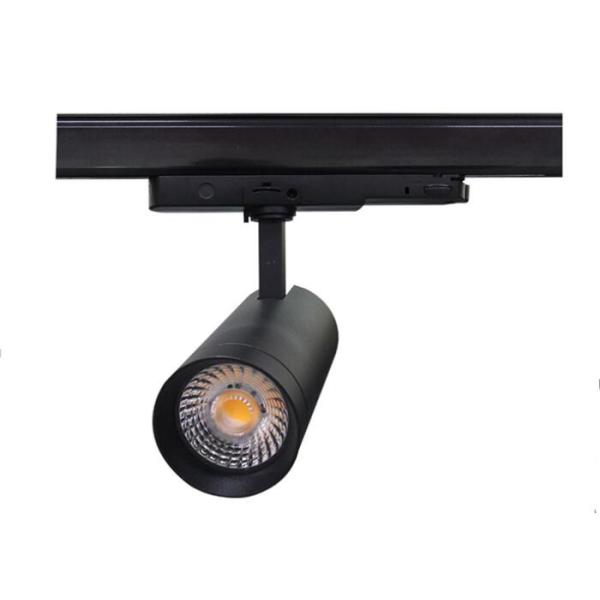 Black Aluminum 10w LED Track Spotlights With Rotatable Base , Cob LED Track