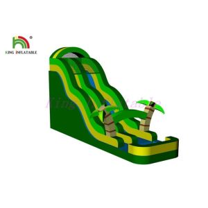 Quality Blue Small Inflatable Dry Slides With Double And Quadruple Stitching for sale