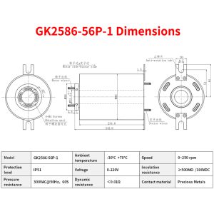 Reliable Gigabit Ethernet Slip Ring IP51 Protection Aluminum Alloy Housing