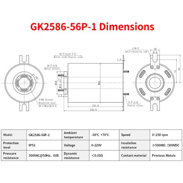 Buy Reliable Gigabit Ethernet Slip Ring IP51 Protection Aluminum Alloy Housing at wholesale prices
