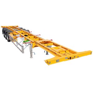 Fuwa Skeleton Container Semi Trailer 24V 13 Ton Flatbed Truck