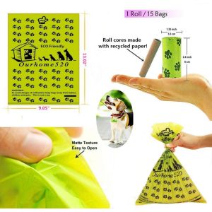 Degradable Dog Poop Bags Unscented / Lavender Scented Type Available