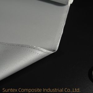 White High Temperature Silicone Coated Fiberglass Cloth Fire-Resistant