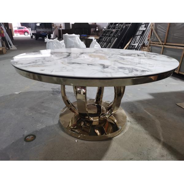Cattelan Italia Stainless Steel Marble Dining Table Impact Resistance