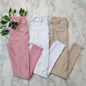 XL White Horse Riding Pants For Children Equestrian Competition Breeches