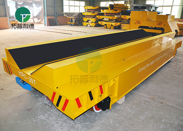Buy 20-100 Ton Steel Pipe Motorized Load Railway Transport Cast Iron Rail Truck Cart With V Deck at wholesale prices