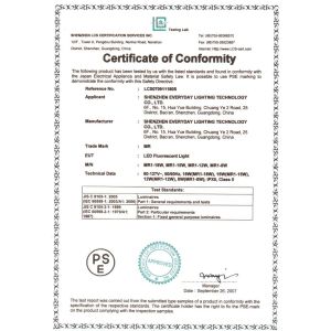 Shenzhen Everyday Lighting Technology Co.,LTD Certifications