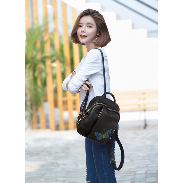 2017 New European Goods Butterflies Embroidered Fashion Handbag Dual-purpose Women Backpack