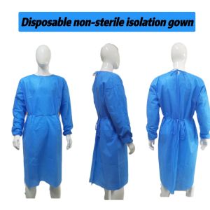 Antistatic Blue Disposable Surgical Gown with Knitted Cuffs En1149 Standard