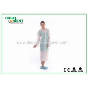 White Disposable Use Waterproof PE Visitor Coat 125x150cm for factoy/workshop