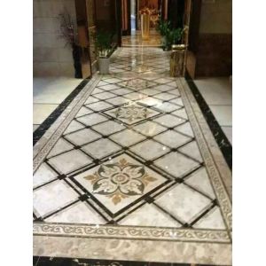Marble Stone Polished of the Waterjet Patterns Flooring Tiles