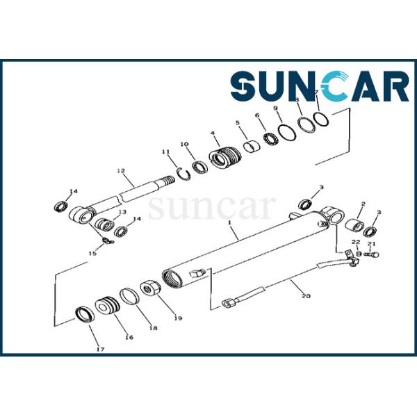 Buy 21X6302030 21X-63-02030 Bucket Cylinder Seal Kit Fits PC38UU-1 Komatsu Bucket Cylinder Sealing Kit at wholesale prices