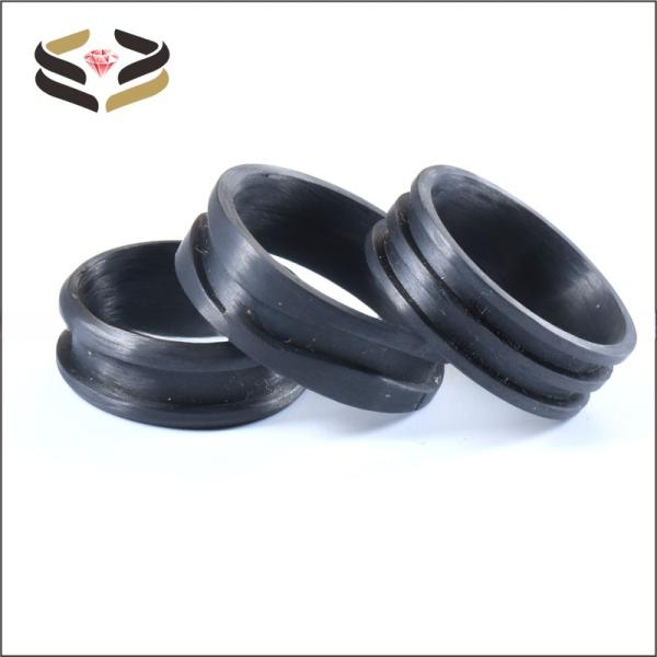 Invisible Setting Wedding Carbon Fiber Ring Blank 8mm For Inlay