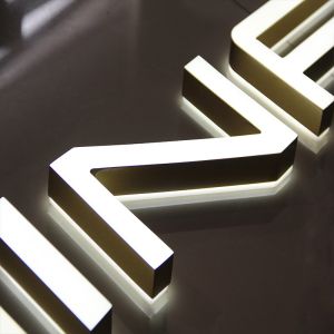 China Wholesale High Quality Acrylic Front And Back Lighting Outdoor Luminous Storefront 3d Led Indoor Wall Back-Lit Decoration on sale