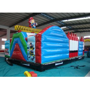 Customized Fire Truck Design Inflatable Fun City Fireproof inflatable fire
