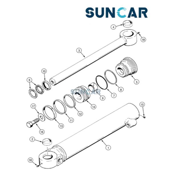 1543267C1 Seal Kit Case Part For Case 621B, 570LXT, 550H, 580SN, 721B, 550H-IND, 590, 570MXT, 621C, 721C, 580SN WT, 580