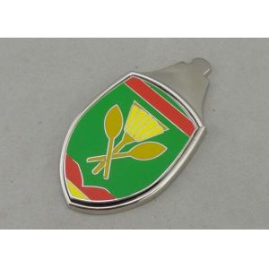 Car Souvenir Badges Brass Die Struck Imitation Hard Enamel Silver
