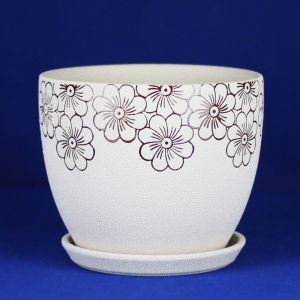 Customized Round Ceramic Pots Wide Selection Drainage Included