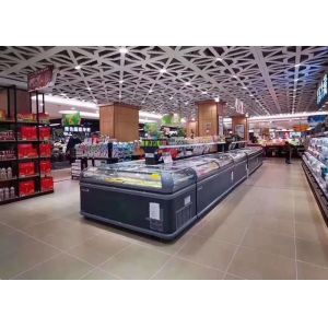 Supermarket Sliding Door Deep Chest Freezer Combined Refrigerator