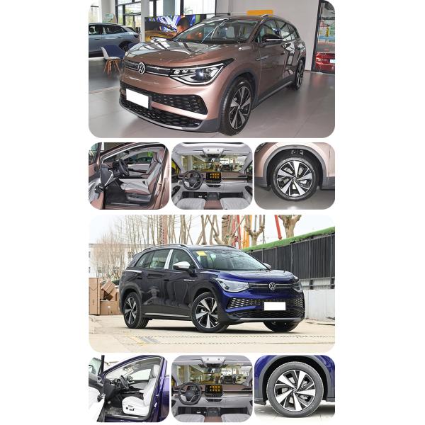 Small Electric Vehicle Vw ID6 2023 EV RHD Car with 7-Seater Electric SUV and Ternary Lithium Battery in White Exterior
