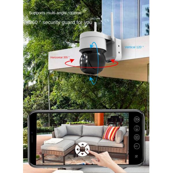 Colorful Night Vision 3MP Solar Powered CCTV Wireless Camera Outdoor IP66 Waterproof Solar WiFi IP PTZ Camera
