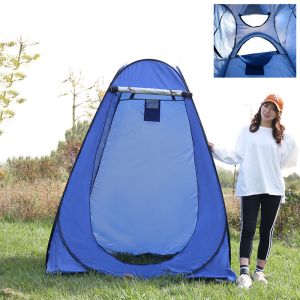Thick Silver Coated Pop Up Shower Tents For Camping